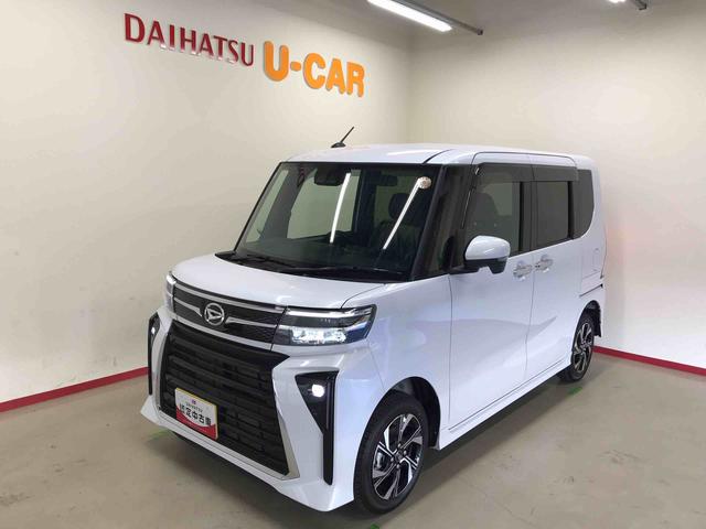 タントカスタムＸ４ＷＤ　オートエアコン／ライト　ＬＥＤヘッドライト／フォグランプ　運転席・助手席シートヒーター　両側電動スライドドア　チルトステアリング　運転席シートリフター　オート電動格納ドアミラー（秋田県）の中古車