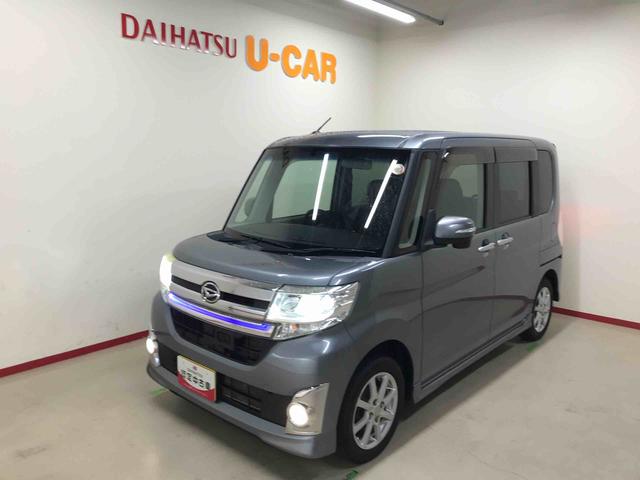 タントカスタムＸ　トップエディションＳＡ４ＷＤ　純正ナビ　オートエアコン／ライト　ＬＥＤヘッドライト　ハロゲンフォグランプ　助手席側電動スライドドア　ＴＶコントロールキット　チルトステアリング　ＥＴＣ　電動格納ドアミラー　サイドエアバック（秋田県）の中古車