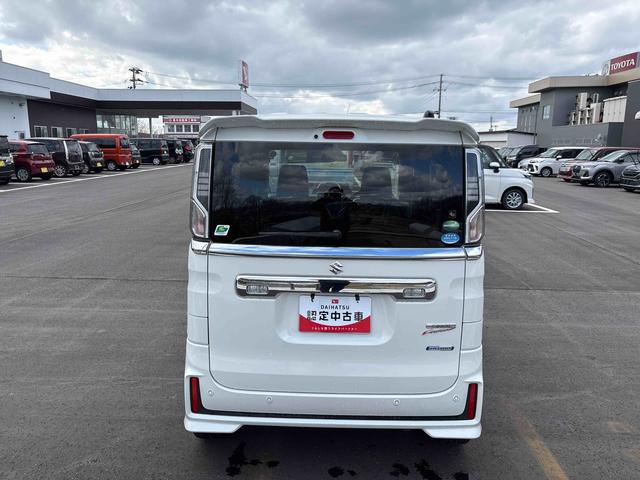 スペーシアカスタムハイブリッドＸＳ純正ナビ　ＬＥＤヘッドライト／フォグランプ　オートエアコン／ライト　電動格納ドアミラー　ステアリングスイッチ　両側電動スライドドア　コーナーセンサー　チルトステアリング　運転席シートリフター（秋田県）の中古車