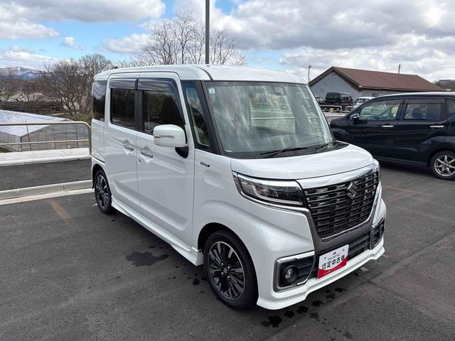 スペーシアカスタムハイブリッドＸＳ純正ナビ　ＬＥＤヘッドライト／フォグランプ　オートエアコン／ライト　電動格納ドアミラー　ステアリングスイッチ　両側電動スライドドア　コーナーセンサー　チルトステアリング　運転席シートリフター（秋田県）の中古車