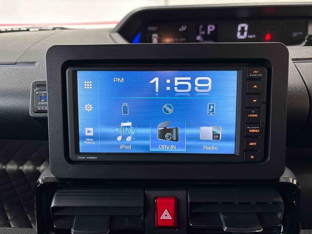 タントカスタムＲＳ４ＷＤ　ＤＶＤチューナー　ＬＥＤヘッドライト／フォグランプ　オートエアコン／ライト／ハイビーム／電動ドアミラー　クルーズコントロール　コーナーセンサー　ＥＴＣ　両側電動スライドドア　チルトステリング（秋田県）の中古車