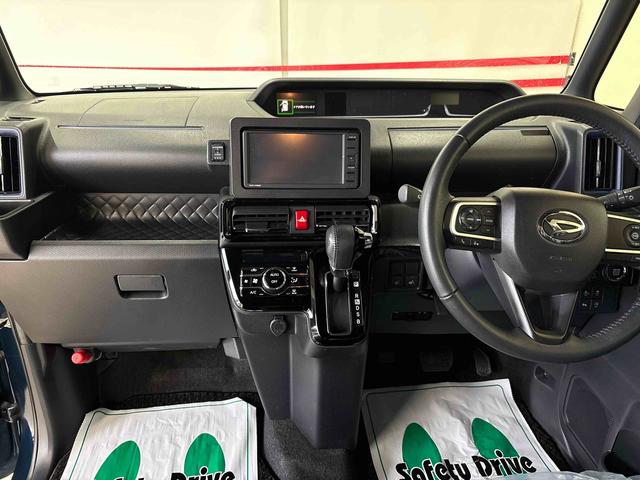 タントカスタムＲＳ４ＷＤ　ＤＶＤチューナー　ＬＥＤヘッドライト／フォグランプ　オートエアコン／ライト／ハイビーム／電動ドアミラー　クルーズコントロール　コーナーセンサー　ＥＴＣ　両側電動スライドドア　チルトステリング（秋田県）の中古車