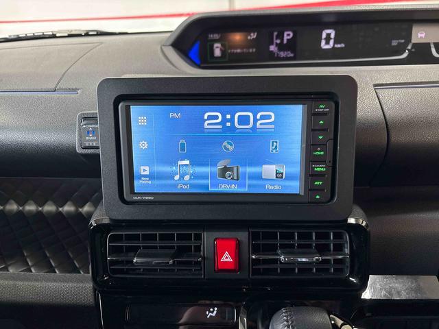 タントカスタムＲＳ４ＷＤ　ＤＶＤチューナー　ＬＥＤヘッドライト／フォグランプ　オートエアコン／ライト／ハイビーム／電動ドアミラー　クルーズコントロール　コーナーセンサー　ＥＴＣ　両側電動スライドドア　チルトステリング（秋田県）の中古車