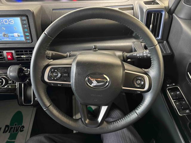 タントカスタムＲＳ４ＷＤ　ＤＶＤチューナー　ＬＥＤヘッドライト／フォグランプ　オートエアコン／ライト／ハイビーム／電動ドアミラー　クルーズコントロール　コーナーセンサー　ＥＴＣ　両側電動スライドドア　チルトステリング（秋田県）の中古車