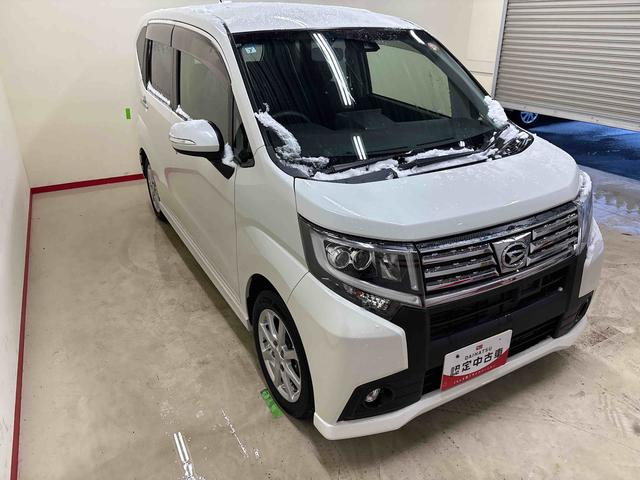 ムーヴカスタム X SAII4WD DVDチューナー バックカメラ LEDヘッドライト/フォグランプ オートエアコン/ライト/電動ドアミラー チルトステアリング 運転席シートリフター PWRモード(秋田県)の中古車