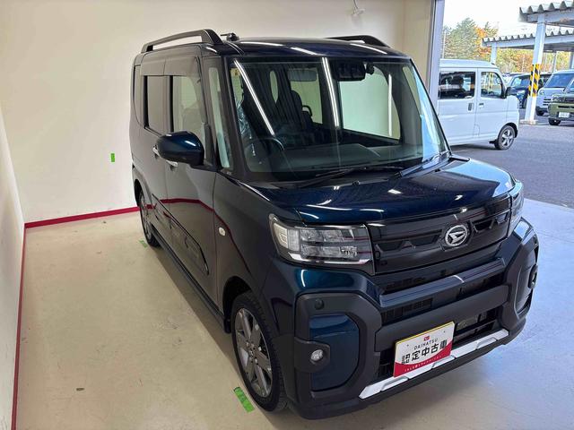 タントファンクロスターボ（エコアイドル非装着車）４ＷＤ　ディスプレイオーディオ　ＬＥＤヘッドライト／フォグランプ　オートエアコン／ライト／ハイビーム／電動ドアミラー　ドライブレコーダー　両側電動スライドドア　電動パーキングブレーキ　シートヒーター（秋田県）の中古車