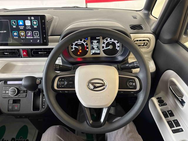 ムーヴキャンバスストライプスG4WD ディスプレイオーディオ LEDヘッドライト/フォグランプ オートエアコン/ライト/ハイビーム/電動ドアミラー ほっとカップホルダー コーナーセンサー 両側電動スライドドア バックカメラ(秋田県)の中古車