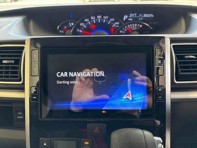 タントカスタムX トップエディションリミテッドSAIII4WD 純正ナビ パノラマモニター LEDヘッドライト/フォグランプ オートライト/エアコン/ハイビーム/電動格納ドアミラー 両側電動スライドドア ドライブレコーダー リモコンエンジンスターター(秋田県)の中古車