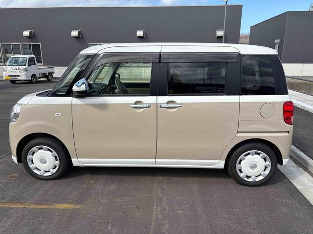 ムーヴキャンバスＸ　ＳＡIII４ＷＤ　社外ナビ　オートエアコン／ライト／ハイビーム／電動ドアミラー　ハロゲンヘッドライト　両側電動スライドドア　リモコンエンジンスターターチルトステアリング　運転席シートリフター（秋田県）の中古車