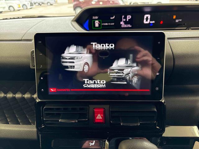 タントカスタムＸ４ＷＤ　純正ナビ　ドライブレコーダー　ＬＥＤヘッドライト／フォグランプ　オートエアコン／ライト／ハイビーム／電動ドアミラー　ＥＴＣ　コーナーセンサー　両側電動スライドドア　運転席・助手席シートヒーター（秋田県）の中古車