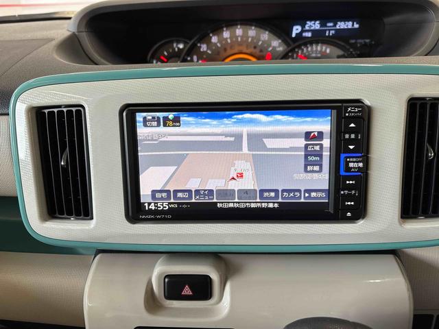 ムーヴキャンバスＧホワイトアクセントＶＳ　ＳＡIII４ＷＤ　純正ナビ　ドライブレコーダー　パノラマモニター　ＬＥＤヘッドライト／フォグランプ　オートエアコン／ライト／ハイビーム／電動ドアミラー　ＴＶコントロールキット　両側電動スライドドア（秋田県）の中古車