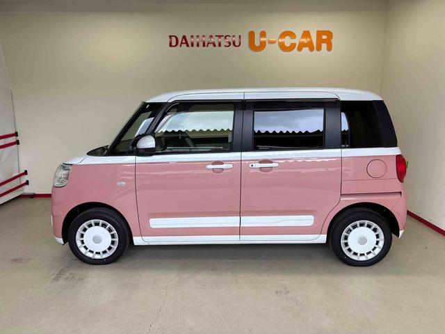 ムーヴキャンバスストライプスG4WD 純正ナビ ドライブレコーダー LEDヘッドライト/フォグランプ オートエアコン/ライト/ハイビーム/電動ドアミラー 両側電動スライドドア 電動パーキングブレーキ 運転席・助手席シートヒーター(秋田県)の中古車