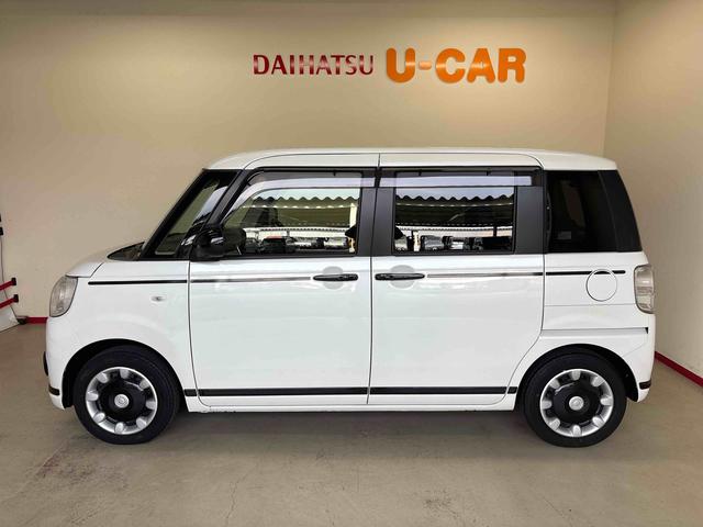 ムーヴキャンバスGブラックアクセントVS SAIII4WD 純正ナビ パノラマモニター ステアリングスイッチ LEDヘッドライト/フォグランプ オートエアコン/ライト/ハイビーム/電動ドアミラー TVコントロールキット 両側電動スライドドア(秋田県)の中古車