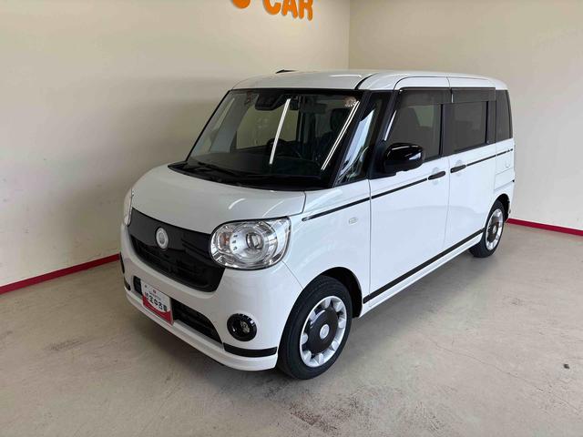 ムーヴキャンバスGブラックアクセントVS SAIII4WD 純正ナビ パノラマモニター ステアリングスイッチ LEDヘッドライト/フォグランプ オートエアコン/ライト/ハイビーム/電動ドアミラー TVコントロールキット 両側電動スライドドア(秋田県)の中古車