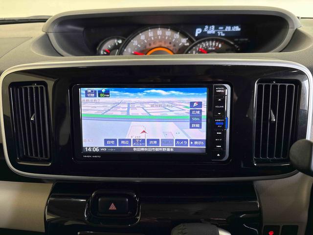 ムーヴキャンバスGブラックアクセントVS SAIII4WD 純正ナビ パノラマモニター ステアリングスイッチ LEDヘッドライト/フォグランプ オートエアコン/ライト/ハイビーム/電動ドアミラー TVコントロールキット 両側電動スライドドア(秋田県)の中古車