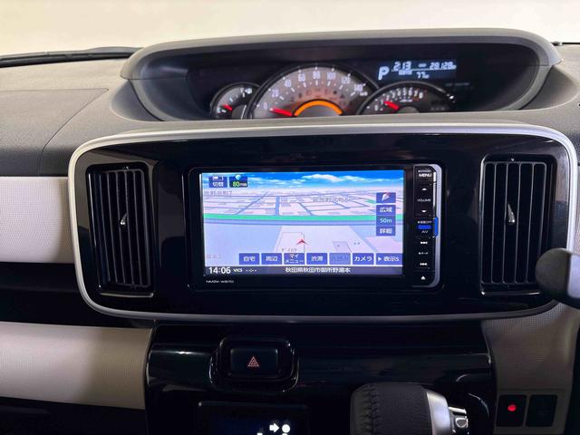 ムーヴキャンバスGブラックアクセントVS SAIII4WD 純正ナビ パノラマモニター ステアリングスイッチ LEDヘッドライト/フォグランプ オートエアコン/ライト/ハイビーム/電動ドアミラー TVコントロールキット 両側電動スライドドア(秋田県)の中古車