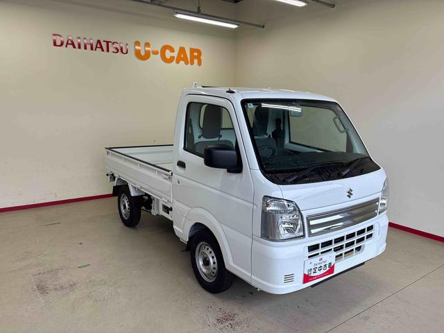 キャリイトラックＫＣエアコン・パワステ農繁仕様セーフティサポート非装着車パートタイム４ＷＤ　純正ラジオ　ハロゲンヘッドライト　マニュアルエアコン　コーナーセンサー　キーレスエントリー　オートライト　デフロック　荷台作業灯　パワーウィンドウ　運転席・助手席エアバック（秋田県）の中古車