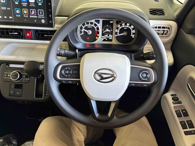 ムーヴキャンバスストライプスＧターボ　ｅｃｏＩＤＬＥ非装着車４ＷＤ　ディスプレーオーディオ　ＬＥＤヘッドライト／フォグランプ　オートエアコン／ライト／ハイビーム／電動ドアミラー　バックカメラ　ステアリングスイッチ　両側電動スライドドア　クルーズコントロール（秋田県）の中古車