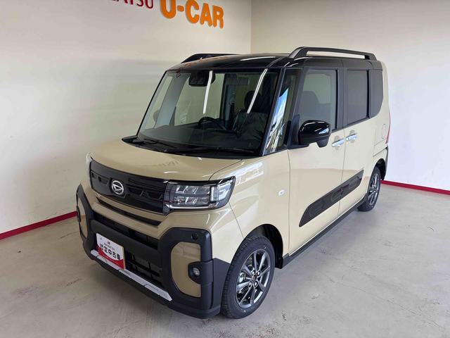 タントファンクロス　ｅｃｏＩＤＬＥ非装着車４ＷＤ　ディスプレイオーディオ　バックカメラ　ステアリングスイッチ　ＬＥＤヘッドライト／フォグランプ　オートエアコン／ライト／ハイビーム／電動ドアミラー　コーナーセンサー　両側電動スライドドア（秋田県）の中古車