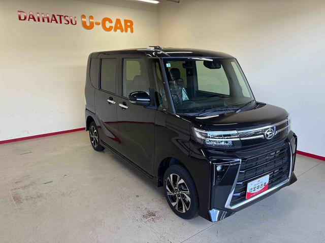 タントカスタムＸ　ｅｃｏＩＤＬＥ非装着車４ＷＤ　オーディオレス　バックカメラ　ステアリングスイッチ　ＬＥＤヘッドライト／フォグランプ　オートエアコン／ライト／ハイビーム／電動ドアミラー　両側電動スライドドア　コーナーセンサー（秋田県）の中古車