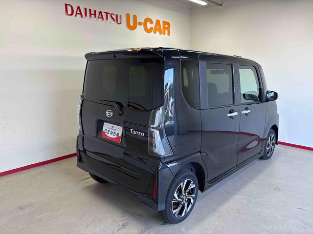 タントカスタムＸ　ｅｃｏＩＤＬＥ非装着車４ＷＤ　オーディオレス　バックカメラ　ステアリングスイッチ　ＬＥＤヘッドライト／フォグランプ　オートエアコン／ライト／ハイビーム／電動ドアミラー　両側電動スライドドア　コーナーセンサー（秋田県）の中古車