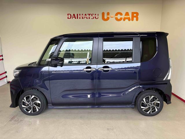 タントカスタムＸ４ＷＤ　ディスプレイオーディオ　バックカメラ　ステアリングスイッチ　オートエアコン／ライト／ハイビーム／電動ドアミラー　ＬＥＤヘッドライト／フォグランプ　両側電動スライドドア　コーナーセンサ−（秋田県）の中古車