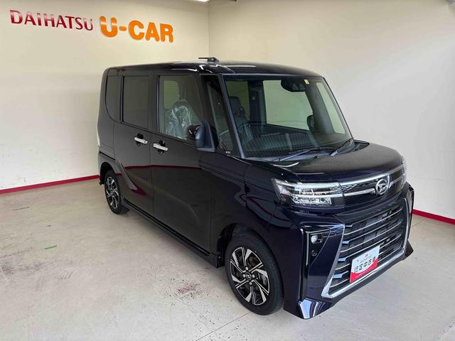 タントカスタムＸ４ＷＤ　ディスプレイオーディオ　バックカメラ　ステアリングスイッチ　オートエアコン／ライト／ハイビーム／電動ドアミラー　ＬＥＤヘッドライト／フォグランプ　両側電動スライドドア　コーナーセンサ−（秋田県）の中古車