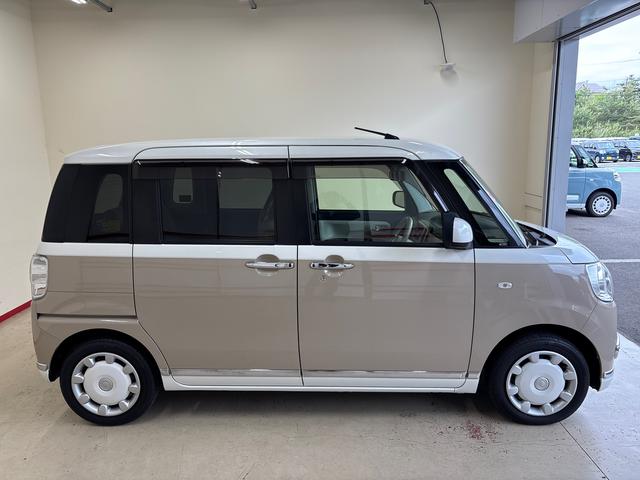 ムーヴキャンバスＧメイクアップリミテッド　ＳＡIII４ＷＤ　純正ＣＤ　パノラマモニター　ＬＥＤヘッドライト／フォグランプ　オートエアコン／ライト／ハイビーム／電動ドアミラー　ＥＴＣ　両側電動スライドドア　チルトステアリング　運転席シートリフター（秋田県）の中古車