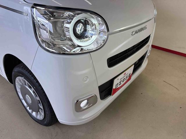 ムーヴキャンバスセオリーG ecoIDLE非装着車4WD オーディオレス LEDヘッドライト/フォグランプ オートエアコン/ライト/ハイビーム/電動ドアミラー 電動パーキングブレーキ 両側電動スライドドア 両側シートヒーター コーナーセンサー(秋田県)の中古車