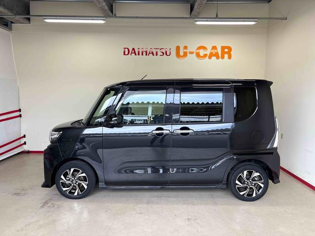 タントカスタムXバックカメラ ステアリングスイッチ LEDヘッドランプ/フォグランプ 簡易リモコンエンジンスターター 両側電動スライドドア 両側シートヒーター コーナーセンサー 電動パーキングブレーキ ETC(秋田県)の中古車