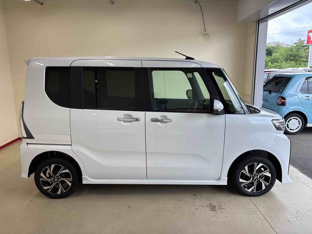 タントカスタムＸ４ＷＤ　オーディオレス　バックカメラ　ステアリングスイッチ　ＬＥＤヘッドライト／フォグランプ　両側電動スライドドア　両側シートヒーター　電動パーキングブレーキ　コーナーセンサー　チルトステアリング（秋田県）の中古車
