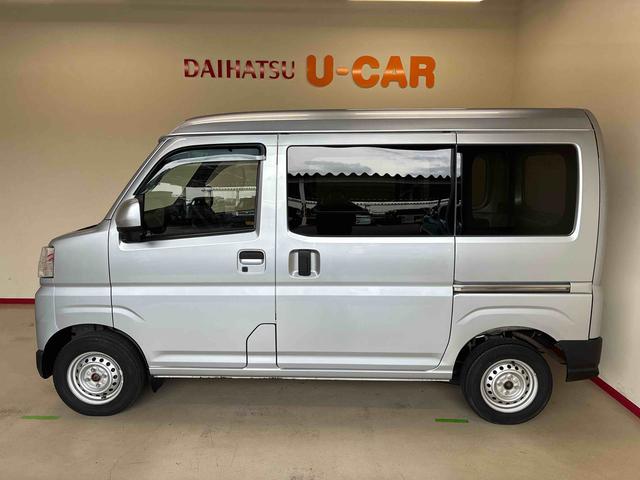 ハイゼットカーゴ 中古車 ＤＸ電子制御式４ＷＤ　スマアシ（衝突安全防止機能）　純正ＡＭＦＭチューナー　両側スライドドア　キーフリー　マニュアルエアコン　オートライト　ハロゲンヘッドランプ　電動格納式ドアミラー　セキュリティアラーム