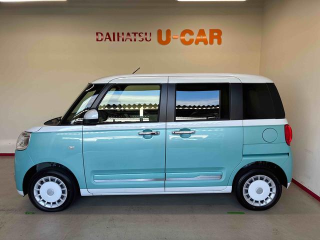 ムーヴキャンバスセオリーG4WD オーディオレス LEDヘッドライト/フォグランプ 両側電動スライドドア 両側シートヒーター パノラマモニター ステアリングスイッチ チルトステアリング 運転席シートリフター(秋田県)の中古車