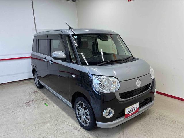 ムーヴキャンバスX SAIII4WD スマアシIII(衝突安全防止機能) 純正CD 両側パワースライドドア キーフリー オートエアコン/ライト ハロゲンヘッドランプ LEDフォグランプ チルトステアリング シートリフター(秋田県)の中古車