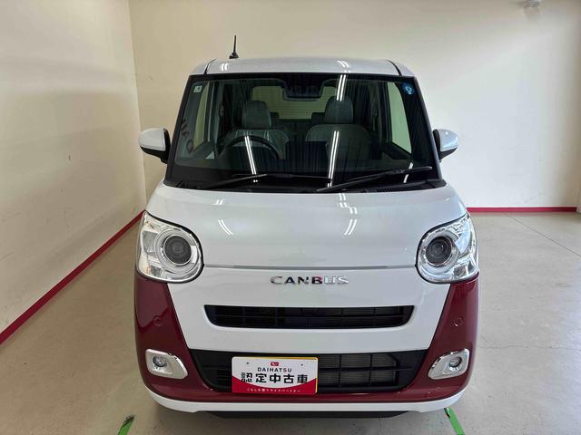 ムーヴキャンバスストライプスＧ４ＷＤ　スマアシ（衝突安全防止機能）　バックカメラ　両側パワースライドドア　オートエアコン／ライト／電動格納式ドアミラー　ＬＥＤヘッド／フォグランプ　チルトステアリング　シートリフター（秋田県）の中古車