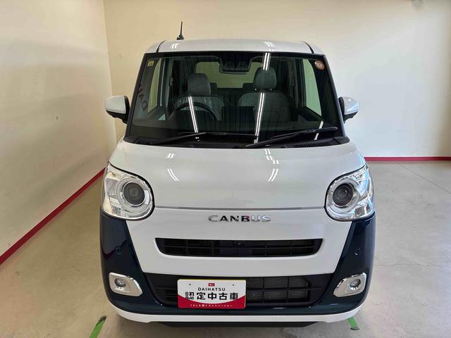 ムーヴキャンバス 中古車 ストライプスＧ４ＷＤ　スマアシ（衝突安全防止機能）　全周囲カメラ　両側電動スライドドア　オートエアコン／ライト　ＬＥＤヘッド／フォグランプ　ホッとカップホルダー　チルトステアリング　シートリフター　キーフリー
