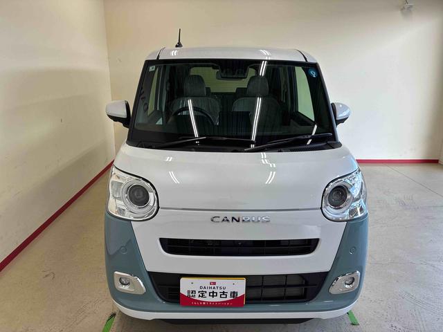 ムーヴキャンバスストライプスＧターボ４ＷＤ　スマアシ（衝突安全防止機能）全周囲カメラ　両側パワースライドドア　オートエアコン／ライト　ＬＥＤヘッド／フォグランプ　クルーズコントロール　ホッとカップホルダー　チルトステアリング　キーフリー（秋田県）の中古車