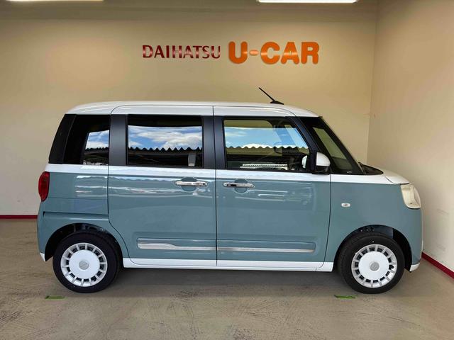 ムーヴキャンバスストライプスＧターボ４ＷＤ　スマアシ（衝突安全防止機能）全周囲カメラ　両側パワースライドドア　オートエアコン／ライト　ＬＥＤヘッド／フォグランプ　クルーズコントロール　ホッとカップホルダー　チルトステアリング　キーフリー（秋田県）の中古車