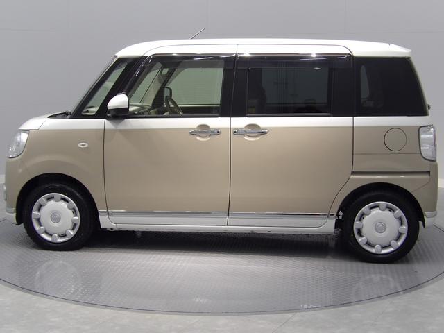 ムーヴキャンバスGメイクアップVS SAIII2WD LEDヘッドライト 両側パワースライドドア オートエアコン 後席分轄スライドリクライニング 置き楽ボックス 14インチフルホイールキャップ プッシュボタンスタート 運転席シートヒーター(岩手県)の中古車