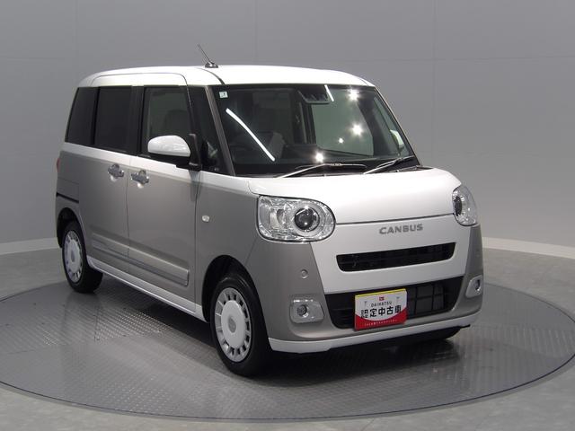 ムーヴキャンバスストライプスGターボ4WD ターボ アダプティブクルーズコントロール スマートキー プッシュスタート オートエアコン 衝突回避支援システム コーナーセンサー 両側パワースライドドア シートヒーター(岩手県)の中古車