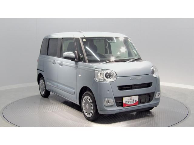 ムーヴキャンバスセオリーG4WD CVT 両側スライドドア 運転席&助手席シートヒーター ロングスライドリヤシート UVカットガラス 衝突回避支援ブレーキ機能 衝突警報機能 ブレーキ制御付き誤発進抑制機能(岩手県)の中古車