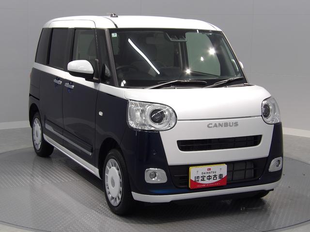 ムーヴキャンバスストライプスＧ４ＷＤ　両側パワースライドドア　ＬＥＤヘッドライト　シートヒーター　標識認識機能　オートハイビーム　コーナーセンサー　キーフリー（岩手県）の中古車