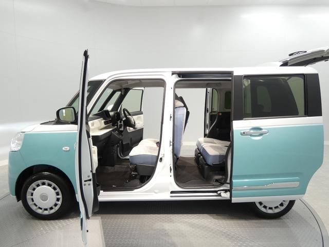 ムーヴキャンバスストライプスＧ４ＷＤ　両側パワースライドドア　スマートアシスト　シートヒーター　ＬＥＤヘッドランプ　プッシュスタート　オートエアコン　ステアリングスイッチ　コーナーセンサー（岩手県）の中古車