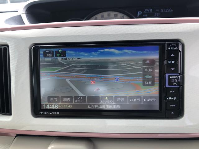 ムーヴキャンバスＧホワイトアクセントリミテッド　ＳＡIII　５１３９０ｋｍ４ＷＤ　スマートアシスト　パノラマモニター　ナビ　ステアリングスイッチ　キーフリーシステム　プッシュボタンスタート　オートエアコン　スライドドア（山形県）の中古車