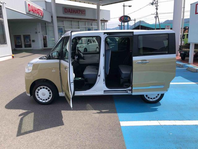 ムーヴキャンバスストライプスＧ　４ＷＤ　走行距離４８２３ｋｍ４ＷＤ　スマートアシスト　オートエアコン　プッシュボタンスタート　キーフリーシステム　フルホイールキャップ　ステアリングスイッチ　置きラクボックス（山形県）の中古車