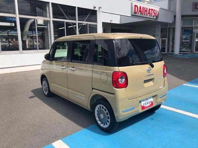 ムーヴキャンバスセオリーＧ　４ＷＤ　走行距離１６８８ｋｍ４ＷＤ　スマートアシスト　ＬＥＤヘッドランプ　両側パワースライドドア　オートエアコン　１４インチフルホイールキャップ　ホッとカップホルダー　ステアリングスイッチ（山形県）の中古車