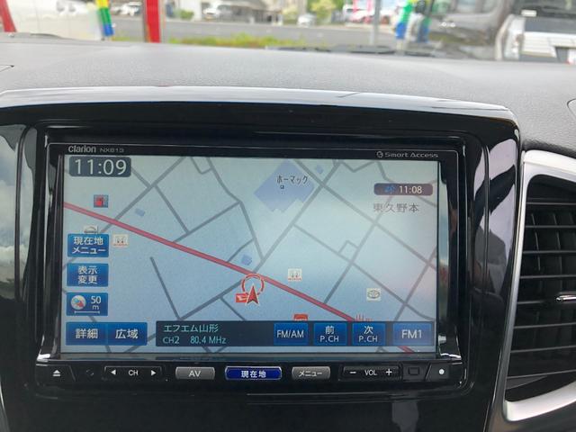スペーシアカスタムＸＳ　４ＷＤ　走行距離５９０００ｋｍ・ナビ・バックカメラ平成２５年式　４ＷＤ　走行距離５９０００ｋｍ　バックカメラ　プッシュボタンスタート　アイドリングストップ　オートエアコン　カーナビ（山形県）の中古車