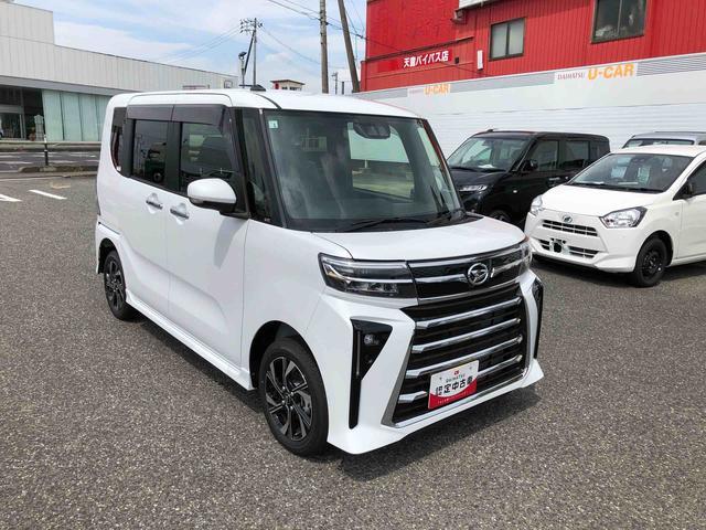 タントカスタムＸ　４ＷＤ　走行距離８ｋｍ４ＷＤ　スマートアシスト　プッシュボタンスタート　キーフリーシステム　両側パワースライドドア　フロントフォグランプ　アルミホイール　オートエアコン（山形県）の中古車