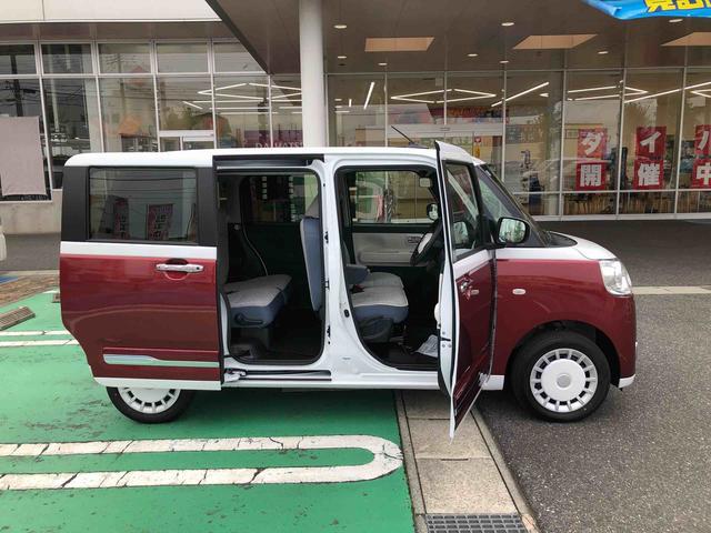 ムーヴキャンバスストライプスＧ　４ＷＤ　走行距離２３９１ｋｍ４ＷＤ　スマートアシスト　プッシュボタンスタート　キーフリーシステム　９インチディスプレイオーディオ　両側パワースライドドア　ドライブレコーダー　電動パーキングブレーキ　オートエアコン（山形県）の中古車
