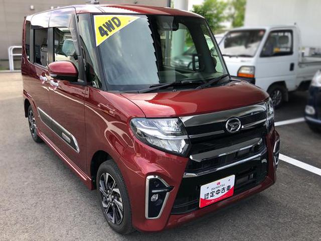 タントカスタムＸセレクション　４ＷＤ　走行距離２７０００ｋｍ４ＷＤ　スマートアシスト　オートエアコン　１４インチアルミホイール　電動パーキングブレーキ　ステアリングスイッチ　キーフリーシステム　プッシュボタンスタート　パワースライドドア（山形県）の中古車